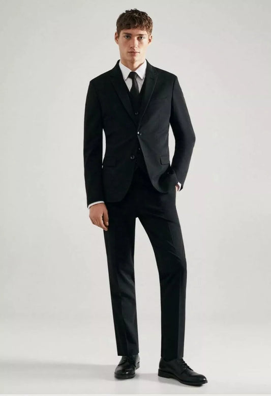 Abito da Uomo Nero slim fit