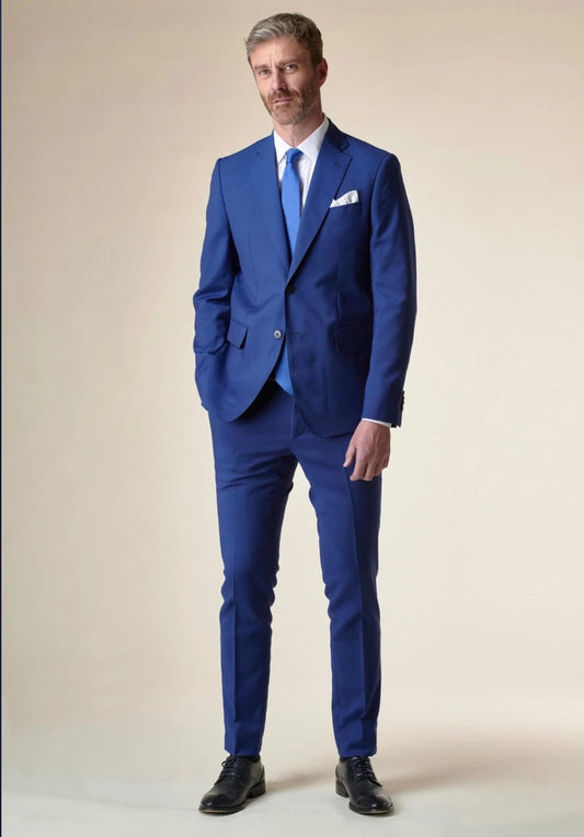 Abito da Uomo bluette slim fit monopetto